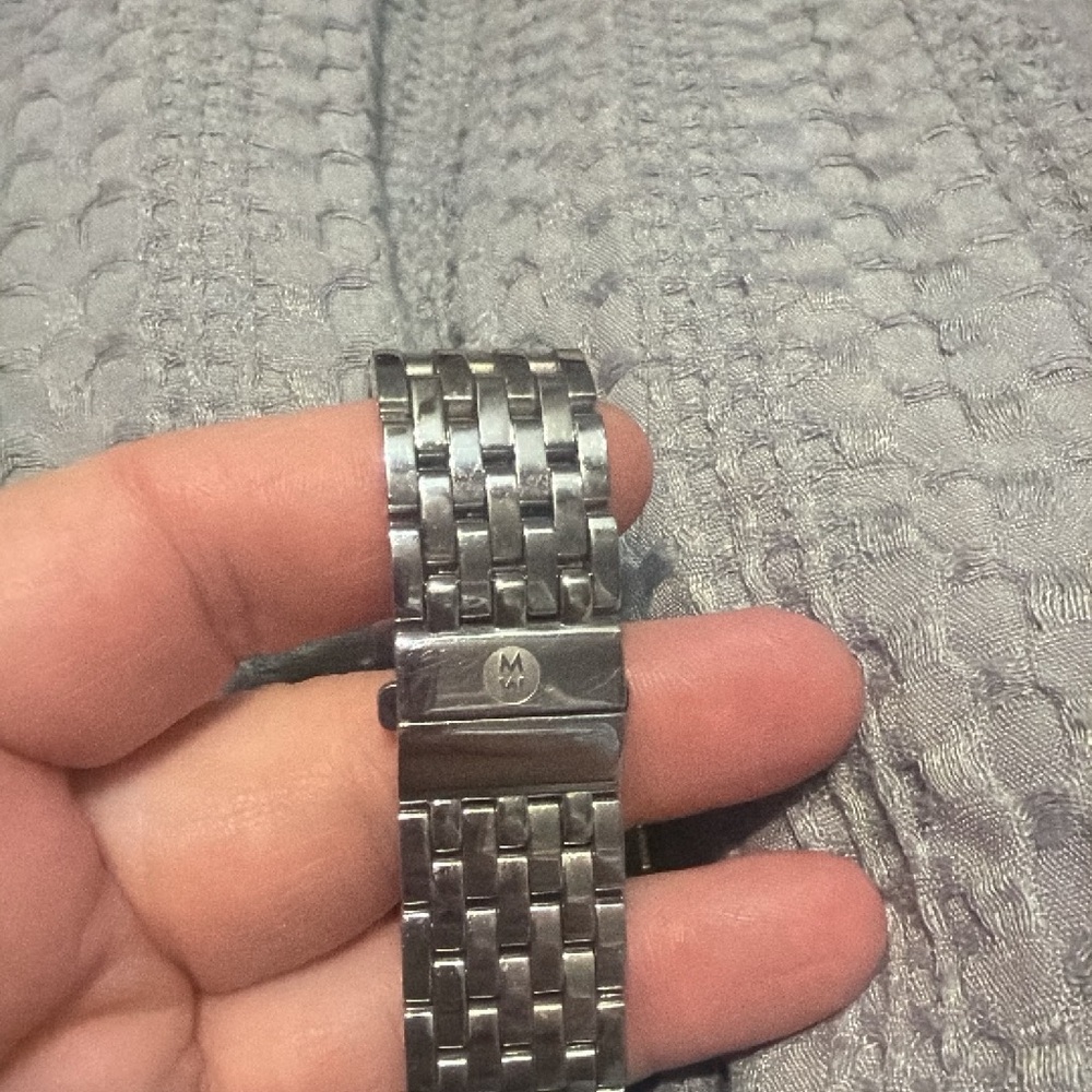 Michele Silver Watch with Diamond Accents - Picture 2 of 8